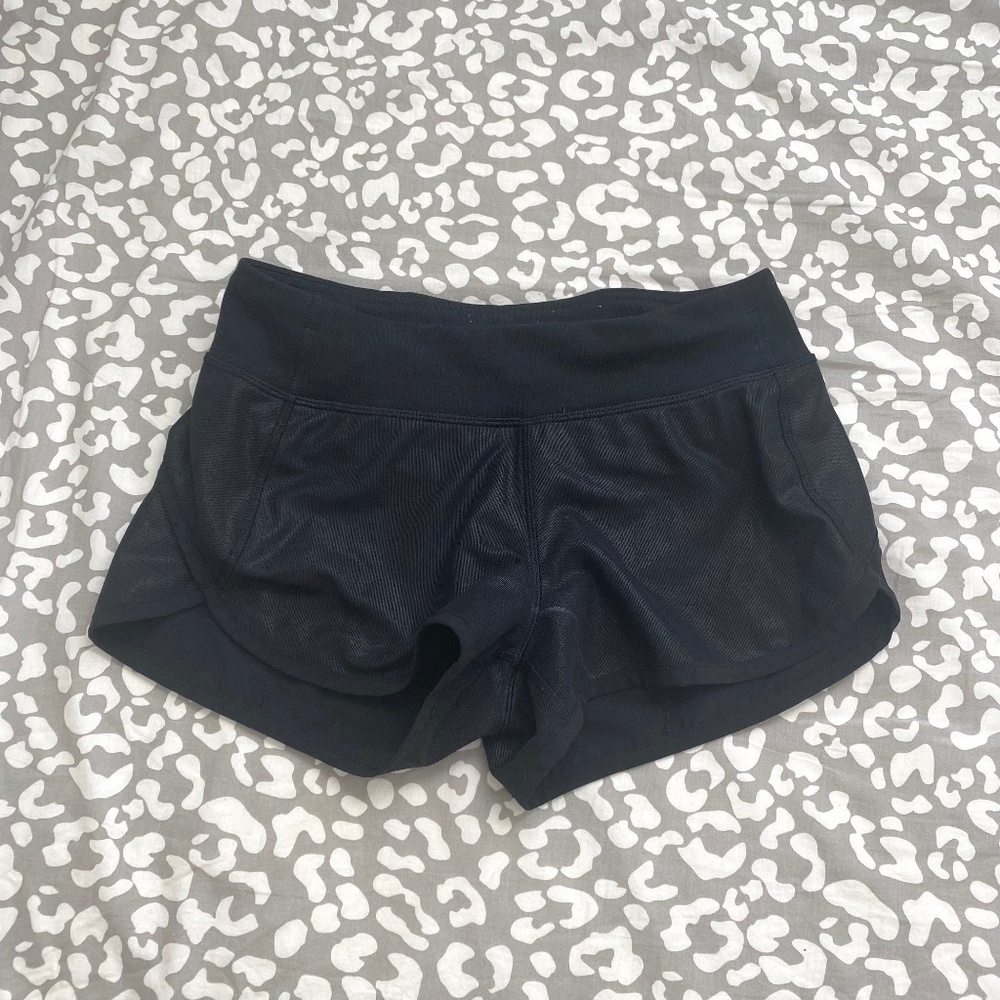 Ivivva By Lululemon Black Speed Up Shorts size 12